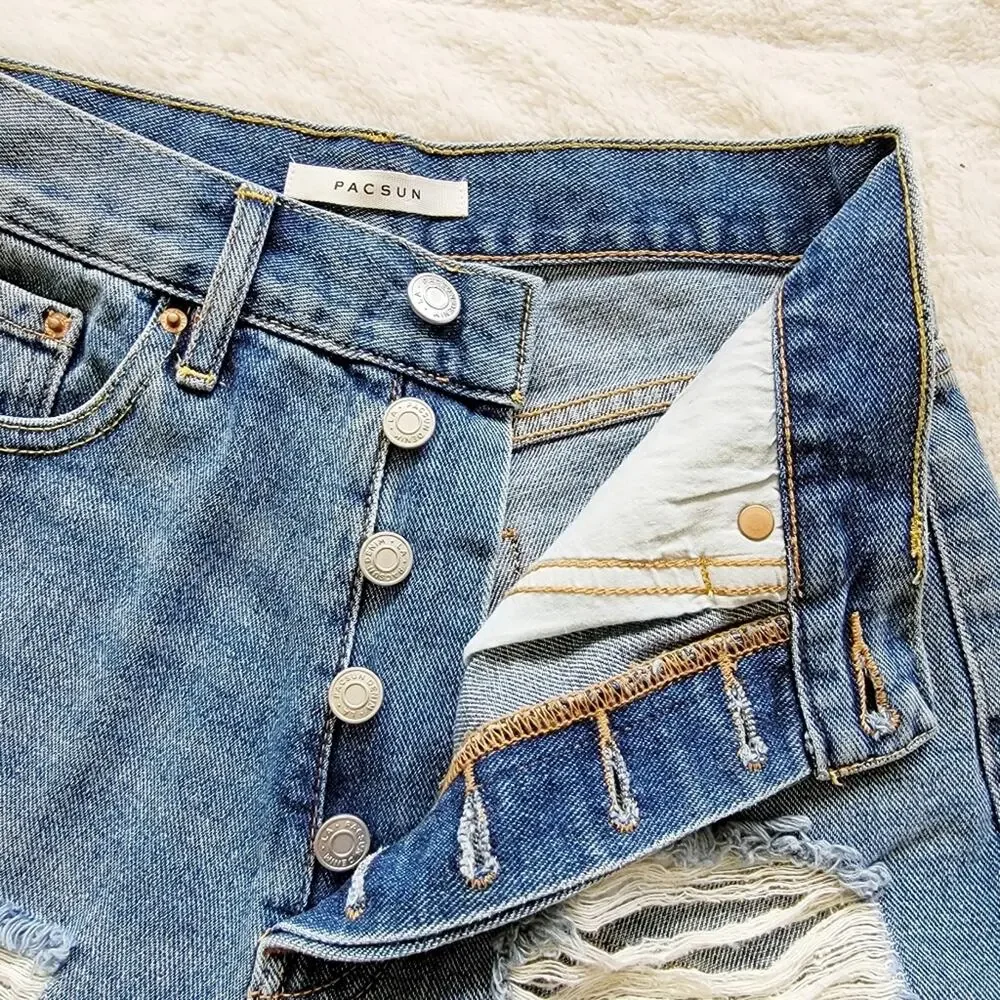 Pacsun Ultra High Rise Distressed Vintage Shorts